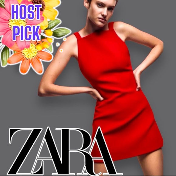 Zara Dresses & Skirts - 🎉HP🎉Excellent PreLoved Condition Zara Red Cut Out Back Mini Dress. Size Small